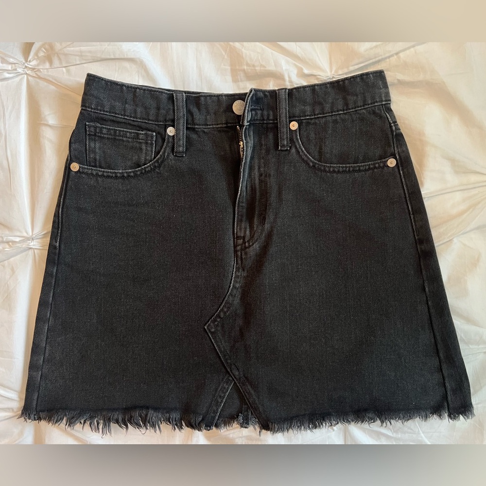 Madewell Distressed Black Mini Skirt- size 25